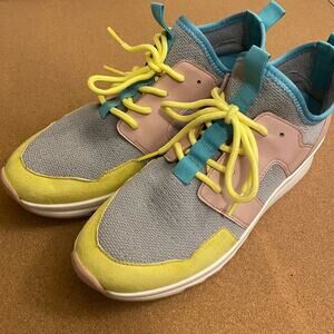 GB girls Gray, Yellow, Pink & Teal Athletic Sneakers